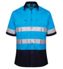 2 Tone Open Front Shirt S/S 50MM Reflective Tape